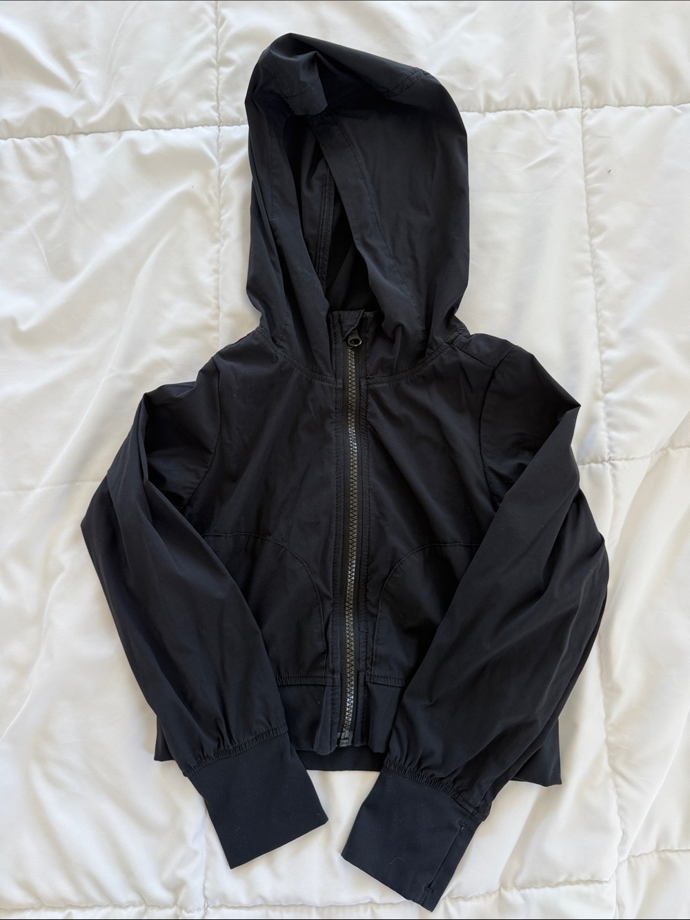 all in motion Black Hooded Raincoat for Kids